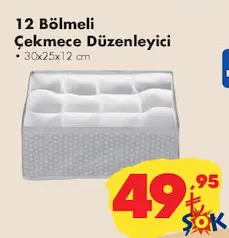 12 BÖLMELİ ÇEKMECE DÜZENLEYİCİ 30X25X12 CM 12 BÖLMELİ ÇEKMECE DÜZENLEYİCİ 30X25X12 CM
